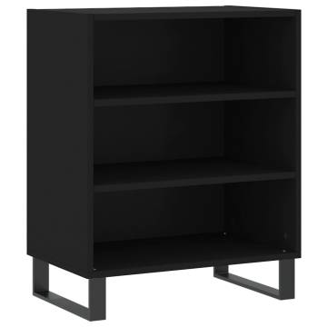 Stylish Black Sideboard - 57x35x70 cm Engineered Wood