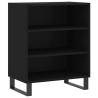 Stylish Black Sideboard - 57x35x70 cm Engineered Wood