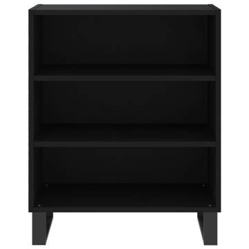 Stylish Black Sideboard - 57x35x70 cm Engineered Wood