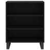 Stylish Black Sideboard - 57x35x70 cm Engineered Wood