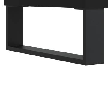 Stylish Black Sideboard - 57x35x70 cm Engineered Wood