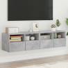 TV Wall Cabinets 2 pcs Concrete Grey 60x30x30 cm Engineered Wood Colour concrete grey Quantity in Package 2 Width 60 cm 