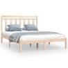 Solid Wood Bed Frame 120x190 cm Small Double - Hipomarket