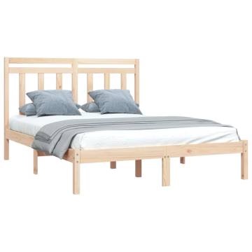 Solid Wood Bed Frame 120x190 cm Small Double - Hipomarket