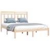 Solid Wood Bed Frame 120x190 cm Small Double - Hipomarket