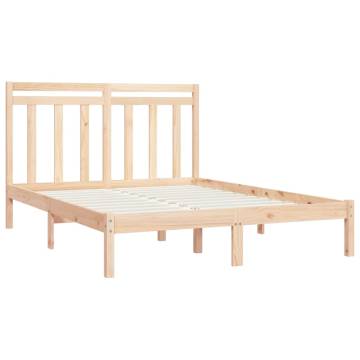 Solid Wood Bed Frame 120x190 cm Small Double - Hipomarket