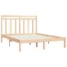 Solid Wood Bed Frame 120x190 cm Small Double - Hipomarket