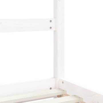 Kids Bed Frame - White 70x140 cm Solid Pine Wood | HipoMarket