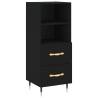 Elegant Highboard Black 34.5x34x180 cm | Hipomarket UK