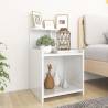 Bed Cabinet High Gloss White 40x35x60 cm Engineered Wood Colour high gloss white Quantity in Package 1 