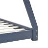 Kids Bed Frame Grey Solid Pine Wood 90x200 cm | HipoMarket