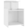 High Gloss White Bed Cabinet - Stylish & Durable - 40x35x60 cm