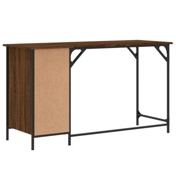 Stylish Brown Oak Computer Desk - 131x48x75 cm