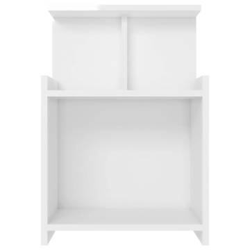 High Gloss White Bed Cabinet - Stylish & Durable - 40x35x60 cm