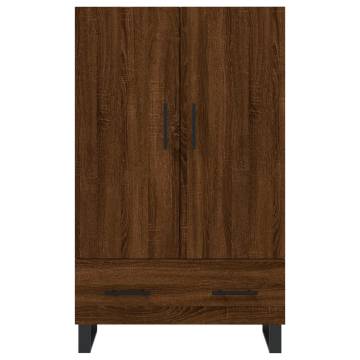 Stylish Highboard Brown Oak | 69.5x31x115 cm Engineered Wood