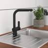 SCHÜTTE Kitchen Mixer Tap with Pull-out Spout LONDON Matte Black Colour black 