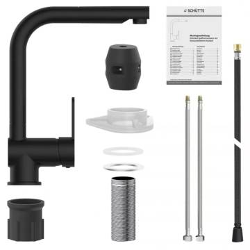 SCHÜTTE LONDON Matte Black Kitchen Mixer Tap with Pull-out Spout