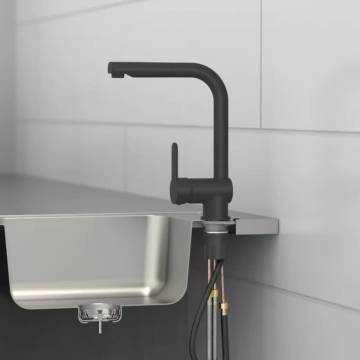 SCHÜTTE LONDON Matte Black Kitchen Mixer Tap with Pull-out Spout