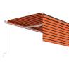 Manual Retractable Awning 5x3m - Orange & Brown | Hipo Market