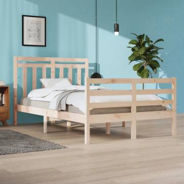 Solid Wood Bed Frame 120x200 cm - Classic Design | HipoMarket