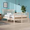 Bed Frame Solid Wood 120x200 cm Colour natural Size 120 x 200 cm 