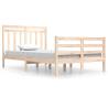 Solid Wood Bed Frame 120x200 cm - Classic Design | HipoMarket