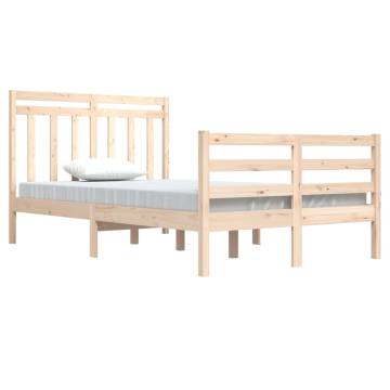 Solid Wood Bed Frame 120x200 cm - Classic Design | HipoMarket