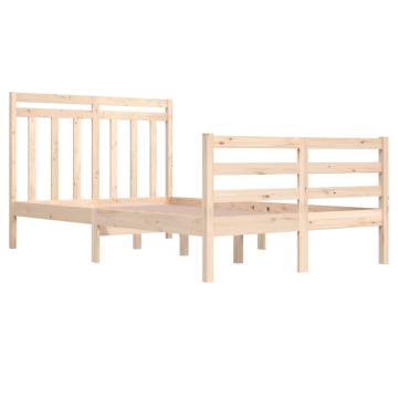 Solid Wood Bed Frame 120x200 cm - Classic Design | HipoMarket