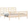 Super King Size Solid Wood Bed Frame with Headboard | HiPoMarket