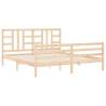 Super King Size Solid Wood Bed Frame with Headboard | HiPoMarket