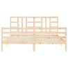 Super King Size Solid Wood Bed Frame with Headboard | HiPoMarket