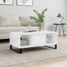 Coffee Table High Gloss White 90x50x36.5 cm Engineered Wood Colour high gloss white Quantity in Package 1 