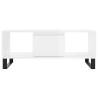 Stylish High Gloss White Coffee Table - 90x50 cm | HipoMarket