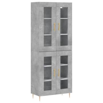 Stylish Highboard Concrete Grey - 69.5x34x180 cm | Hipo Market