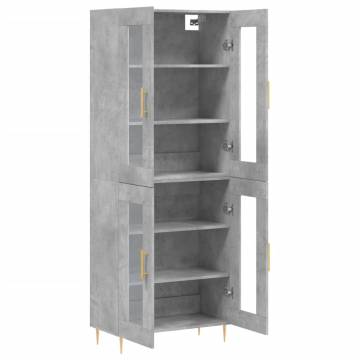 Stylish Highboard Concrete Grey - 69.5x34x180 cm | Hipo Market