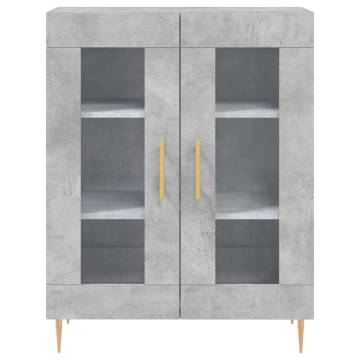 Stylish Highboard Concrete Grey - 69.5x34x180 cm | Hipo Market