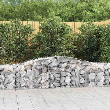 Arched Gabion Baskets 5 pcs | Galvanised Iron Garden Barriers