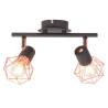 Ceiling Lamp with 2 LED Filament Bulbs | Industrial Style Decor