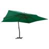 Cantilever Umbrella with Wooden Pole 400x300 cm Green Colour green Quantity in Package 1 