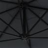 Wall-mounted Parasol with LEDs - 300 cm Anthracite | HipoMarket