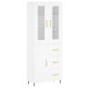 Stylish Highboard White 69.5x34x180 cm | Hipomarket UK