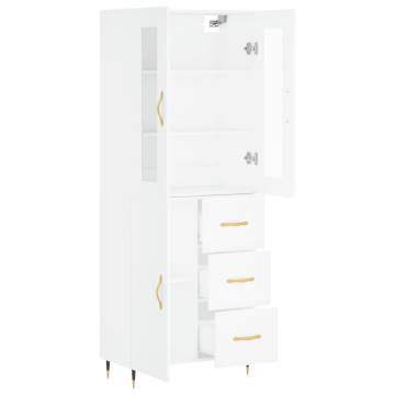 Stylish Highboard White 69.5x34x180 cm | Hipomarket UK