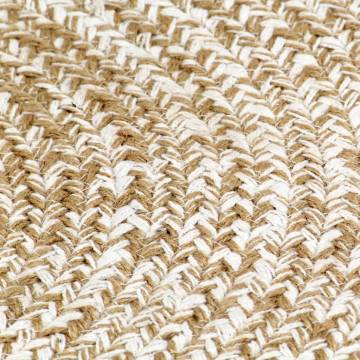 Handmade Jute Rug White & Brown - 210 cm | Hipo Market