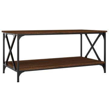 Elegant Brown Oak Coffee Table - 100x50x45 cm | HipoMarket