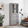 Highboard Grey Sonoma 69.5x34x180 cm Engineered Wood Colour grey sonoma Quantity in Package 1 Model 3 drawers 