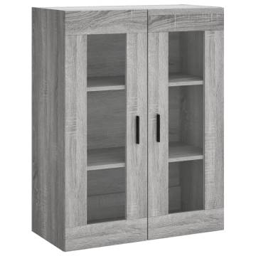 Stylish Highboard Grey Sonoma - 69.5x34x180 cm Engineered Wood