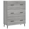 Stylish Highboard Grey Sonoma - 69.5x34x180 cm Engineered Wood