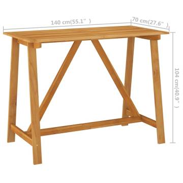 Garden Bar Table - Solid Acacia Wood | Hipomarket