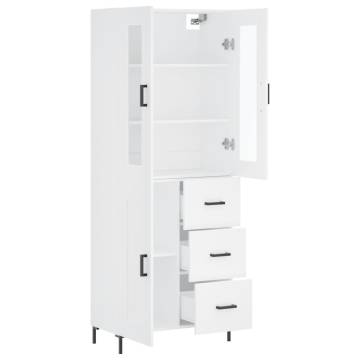 Stylish Highboard White 69.5x34x180 cm | Hipomarket