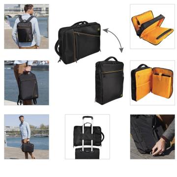 Exacompta Dual Exactive Laptop Case/Backpack - Stylish & Lightweight